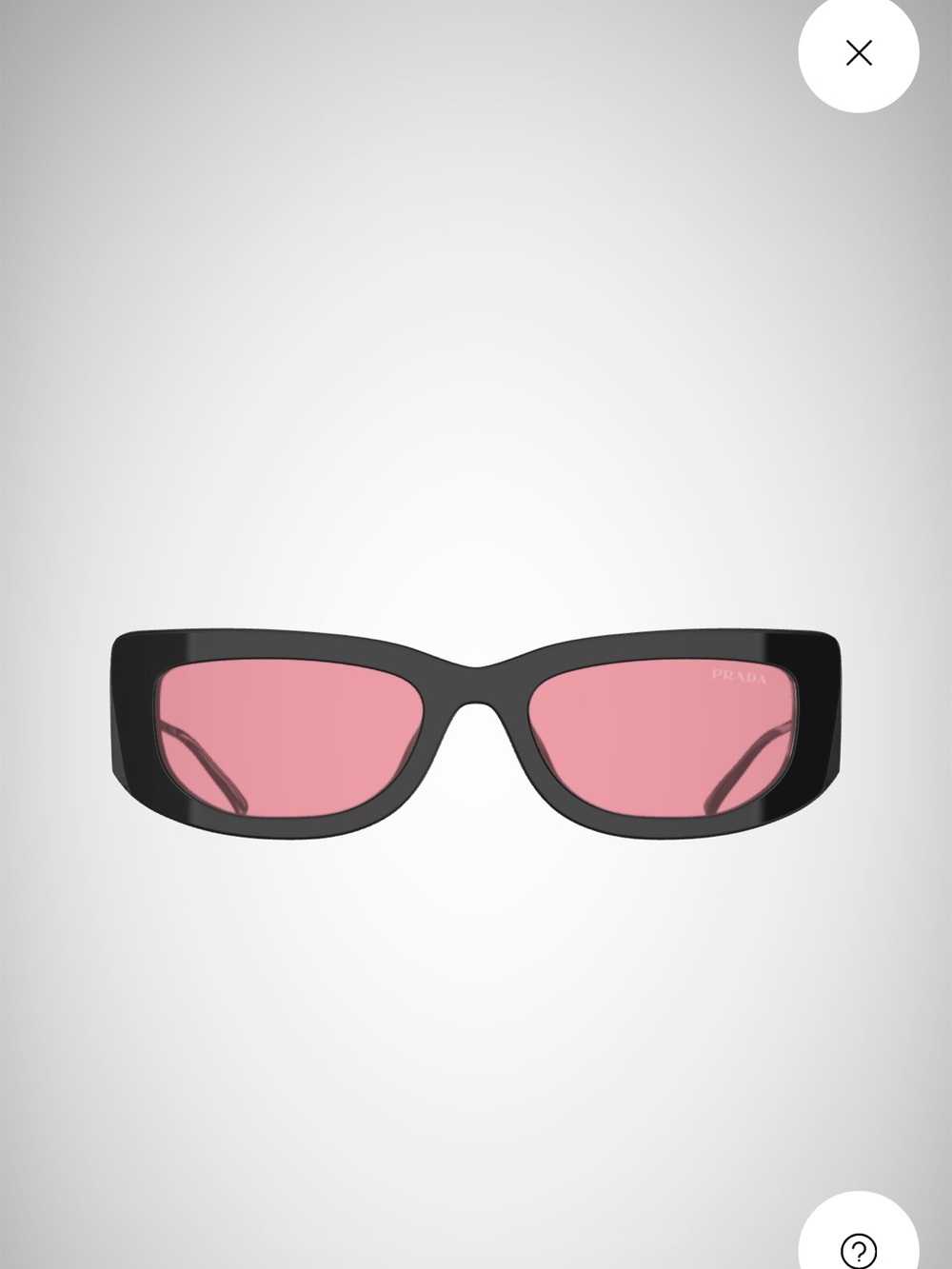 Prada Black Frame Sunglasses with Pink Lenses
